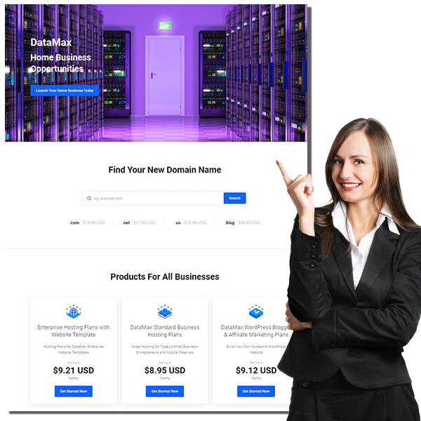 Purchase website hosting at DataMax